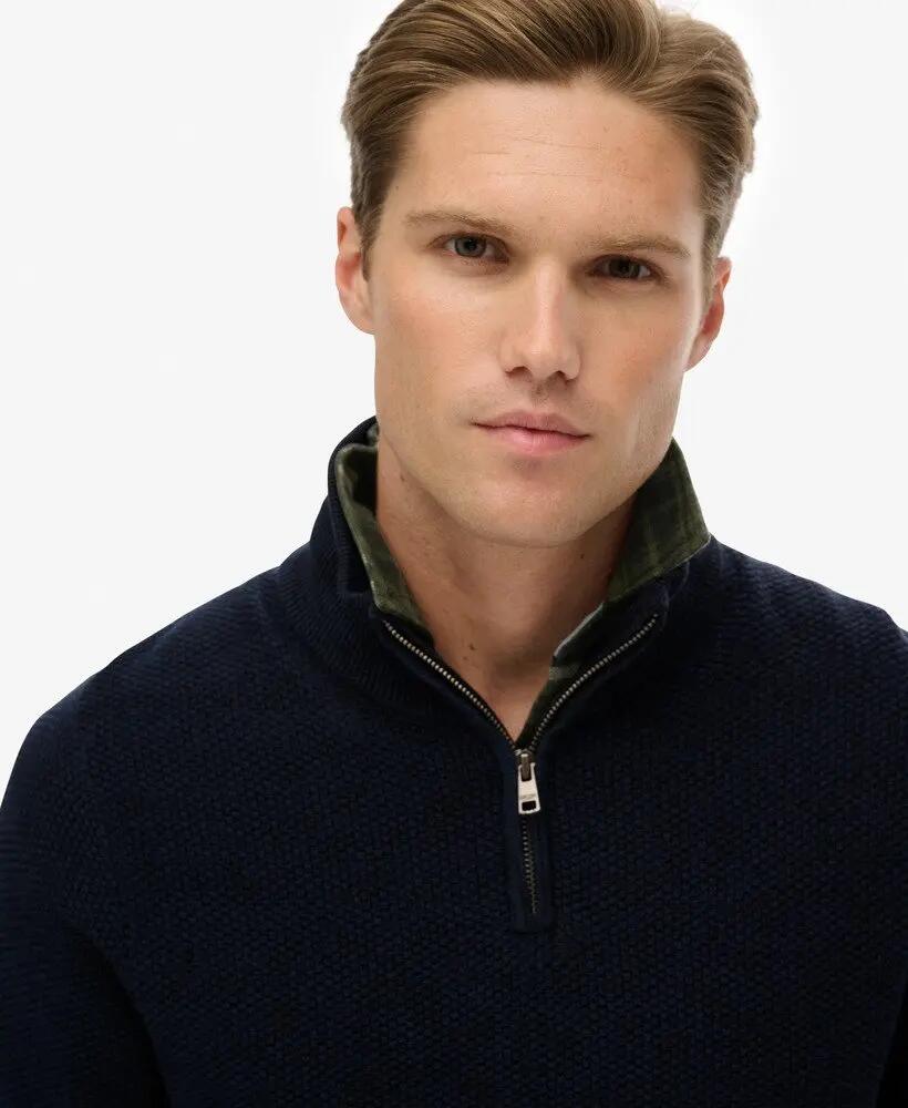 superdry Sweter Half-Zip z Teksturowanej Bawełny 5/5