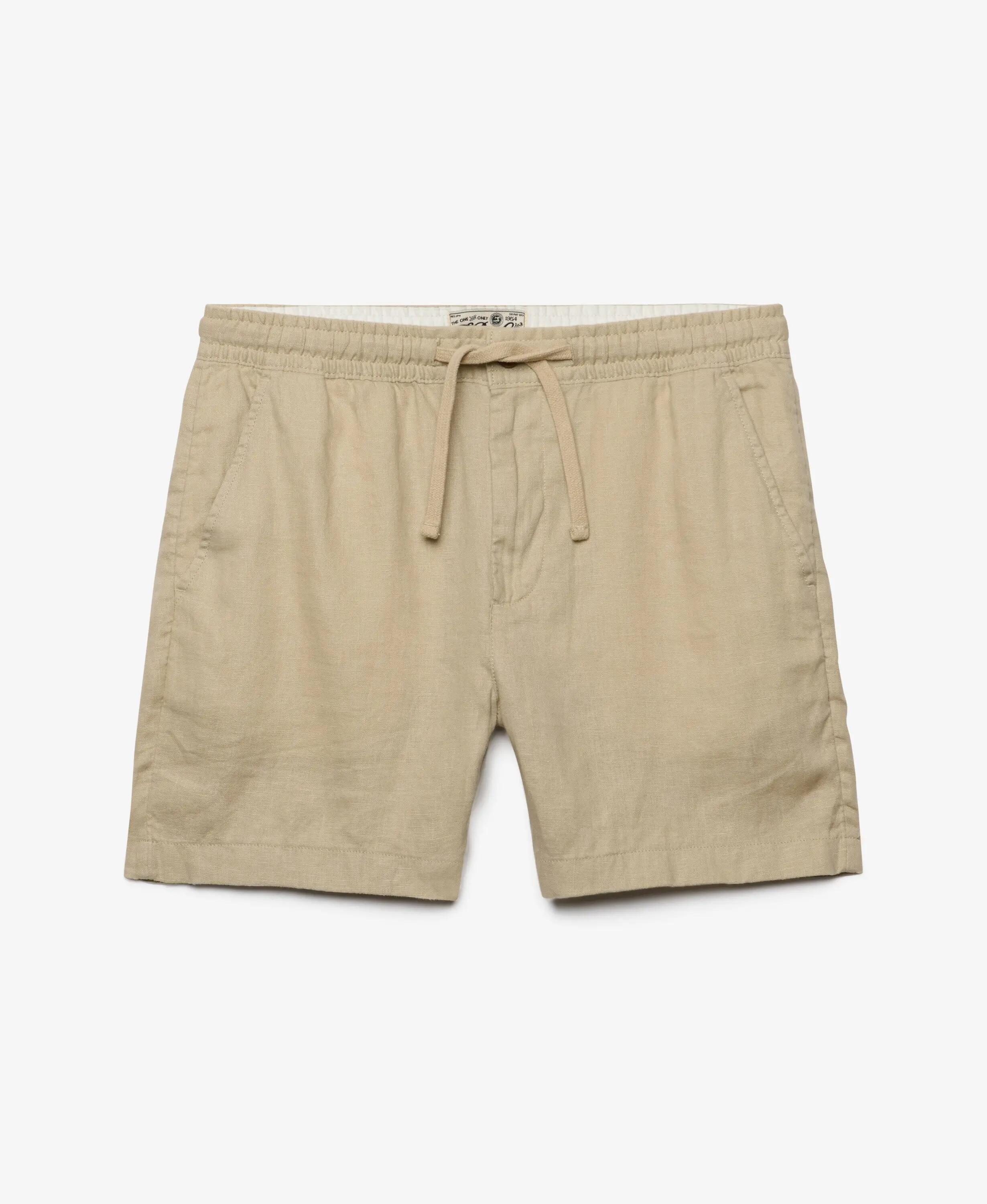 superdry The Merchant Store - Linnen shorts 100% linnen SAND 5/5