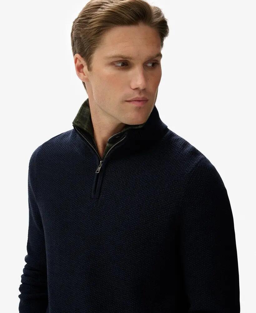 superdry Sweter Half-Zip z Teksturowanej Bawełny 3/5