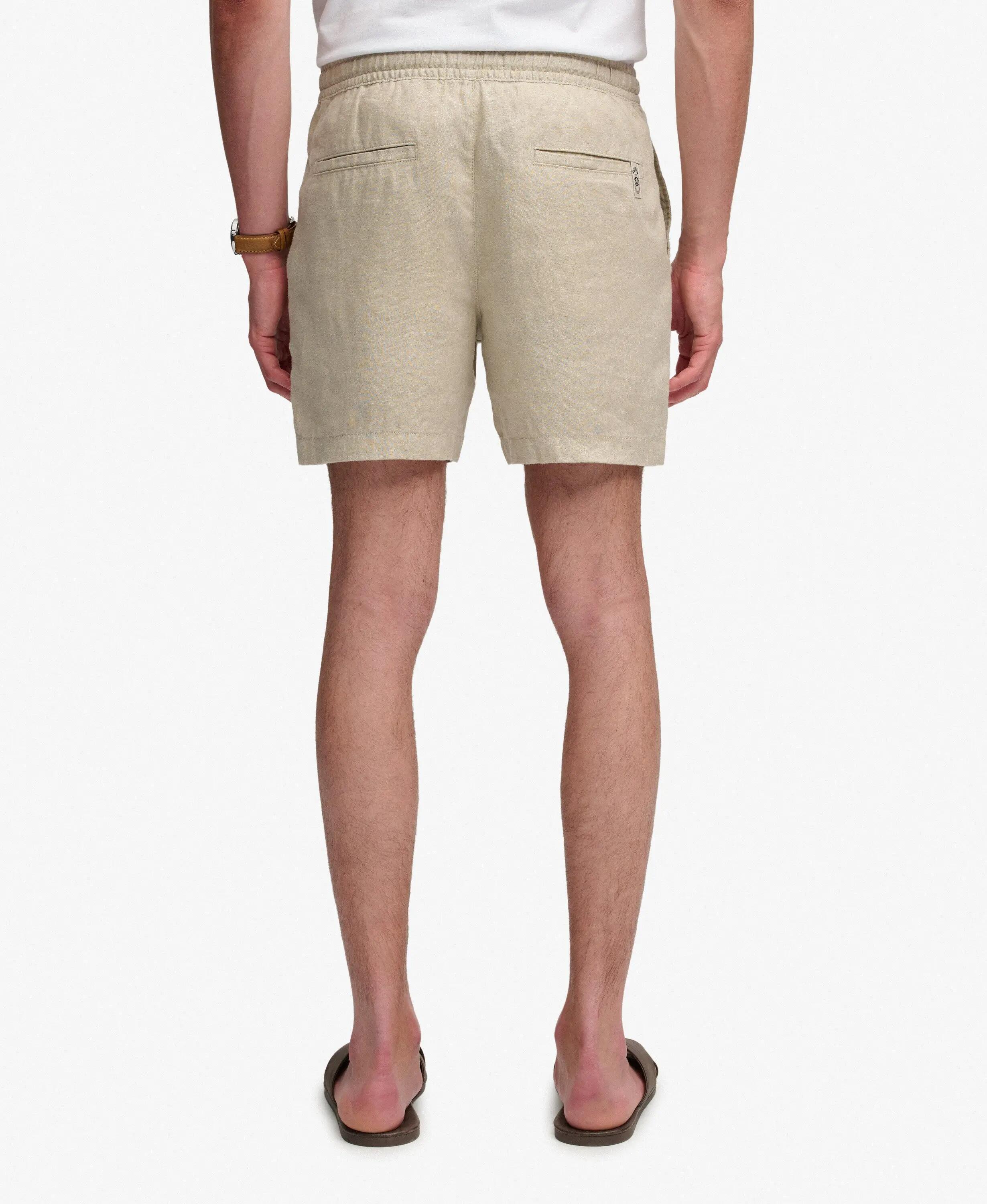 superdry The Merchant Store - Linnen shorts 100% linnen SAND 3/5