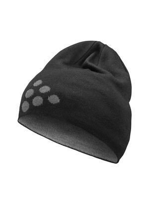 Craft adv nordic training merino logo muts - licht wol/acryl – black/black