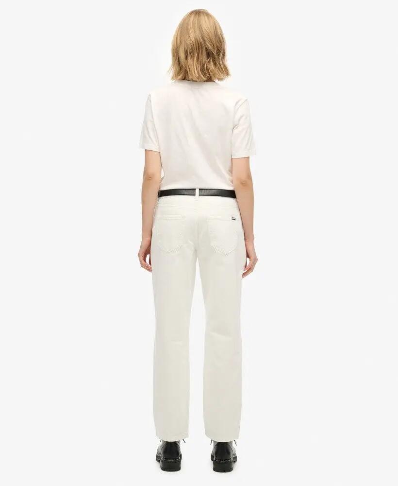 superdry Jeans straight mid rise em algodão biológico 6/7