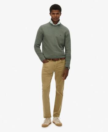 superdry Pantalon Sateen Five Pocket - Coupe droite, Coton bio