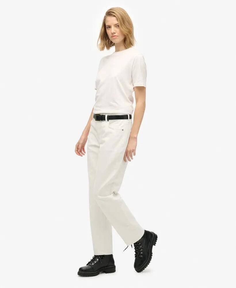 superdry Jeans straight mid rise em algodão biológico 3/7