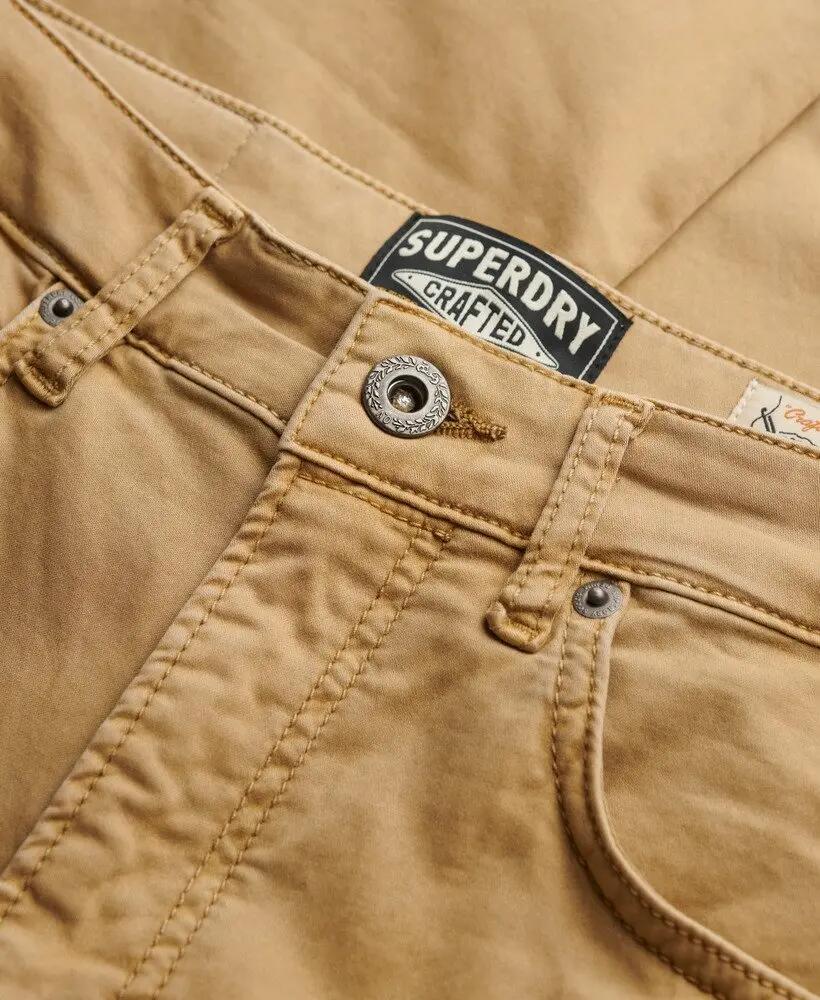 superdry Calças Sateen Five Pocket – Corte direito em algodão biológico 7/7