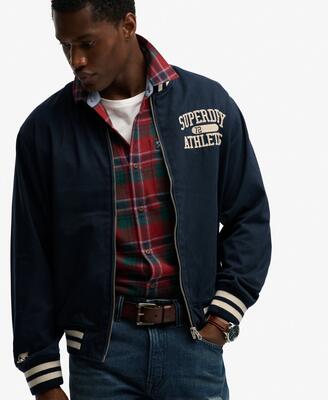 Superdry twill varsity bomberjack in katoenmix