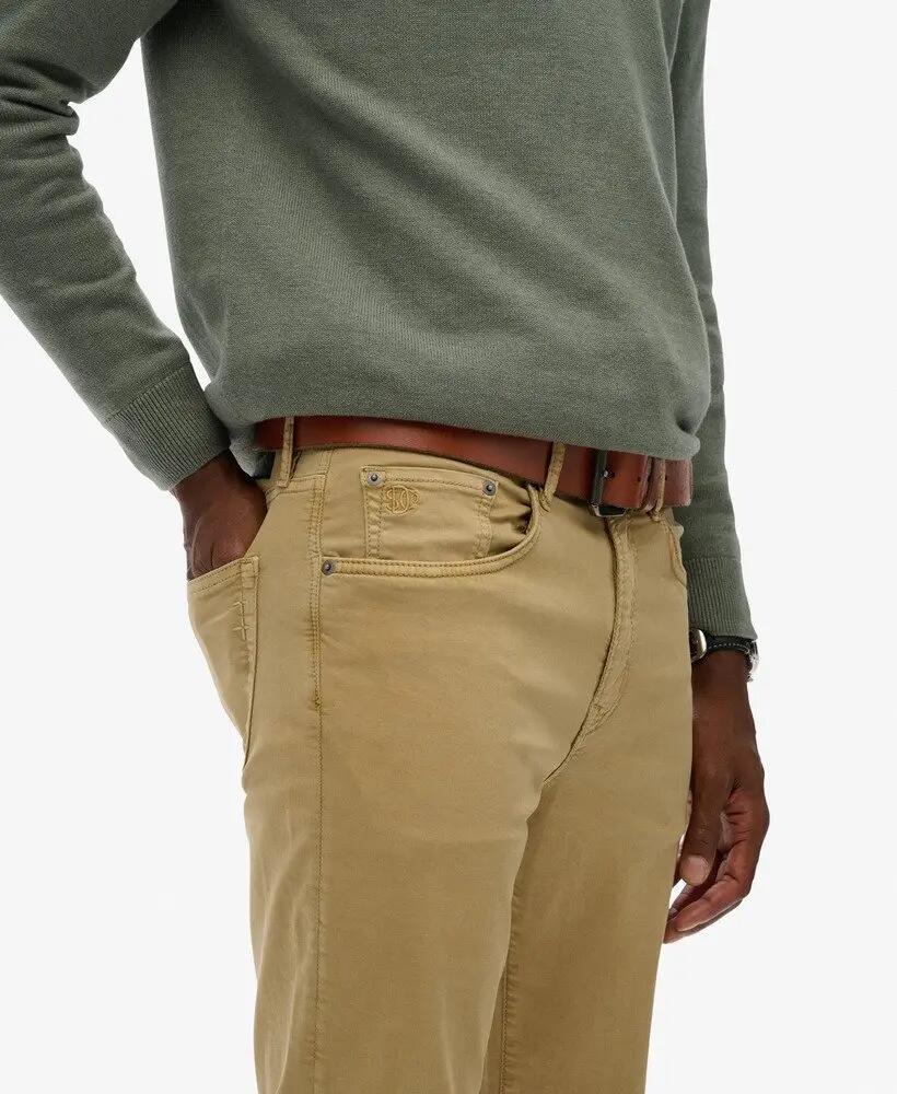 superdry Calças Sateen Five Pocket – Corte direito em algodão biológico 2/7