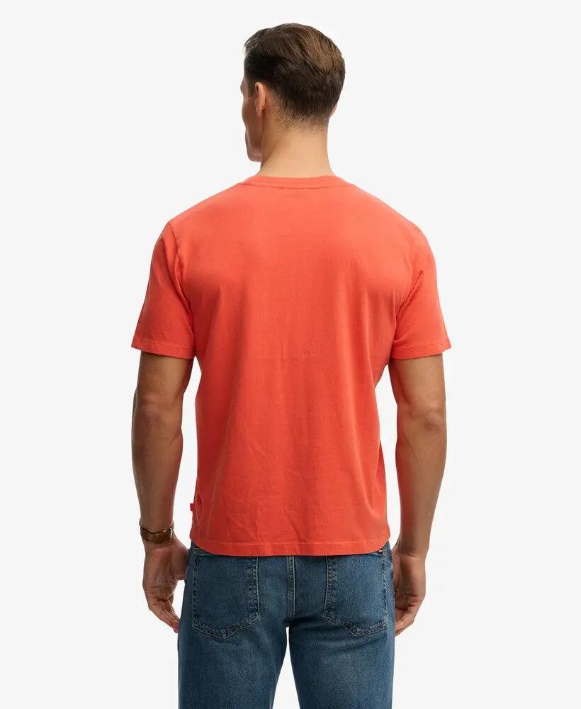 superdry Micro Logo T-Shirt en coton bio – coupe loose, Orange 5/5