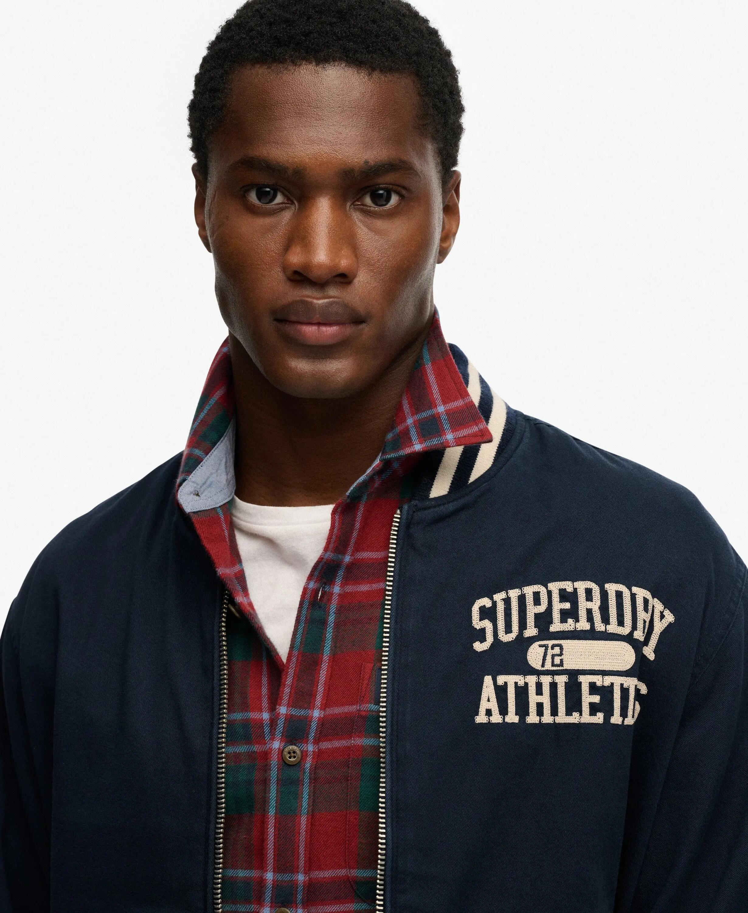 superdry Kurtka Bomber Twill Varsity z mieszanki bawełny 4/7