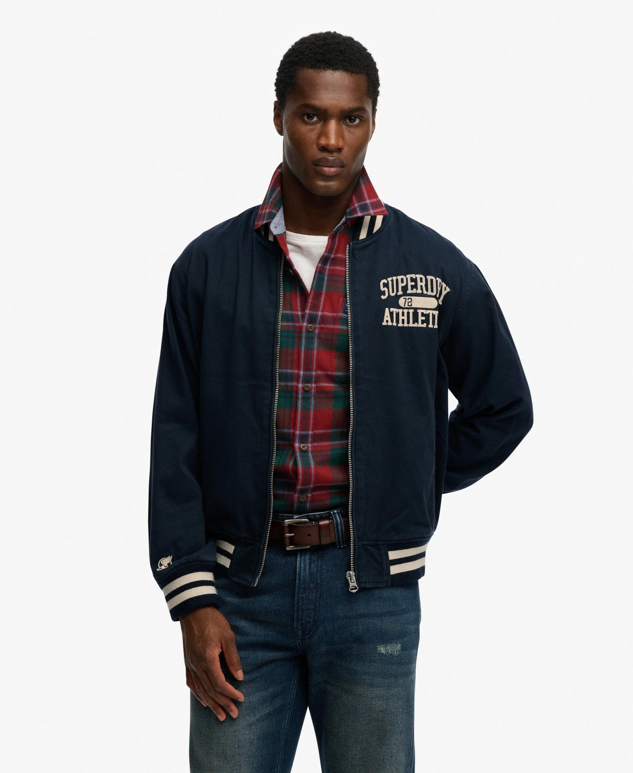 superdry Kurtka Bomber Twill Varsity z mieszanki bawełny 2/7