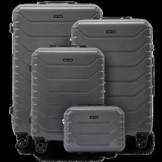 Lot de 4 valises Wings CRAKE S/M/L + valise compacte DARK GREY