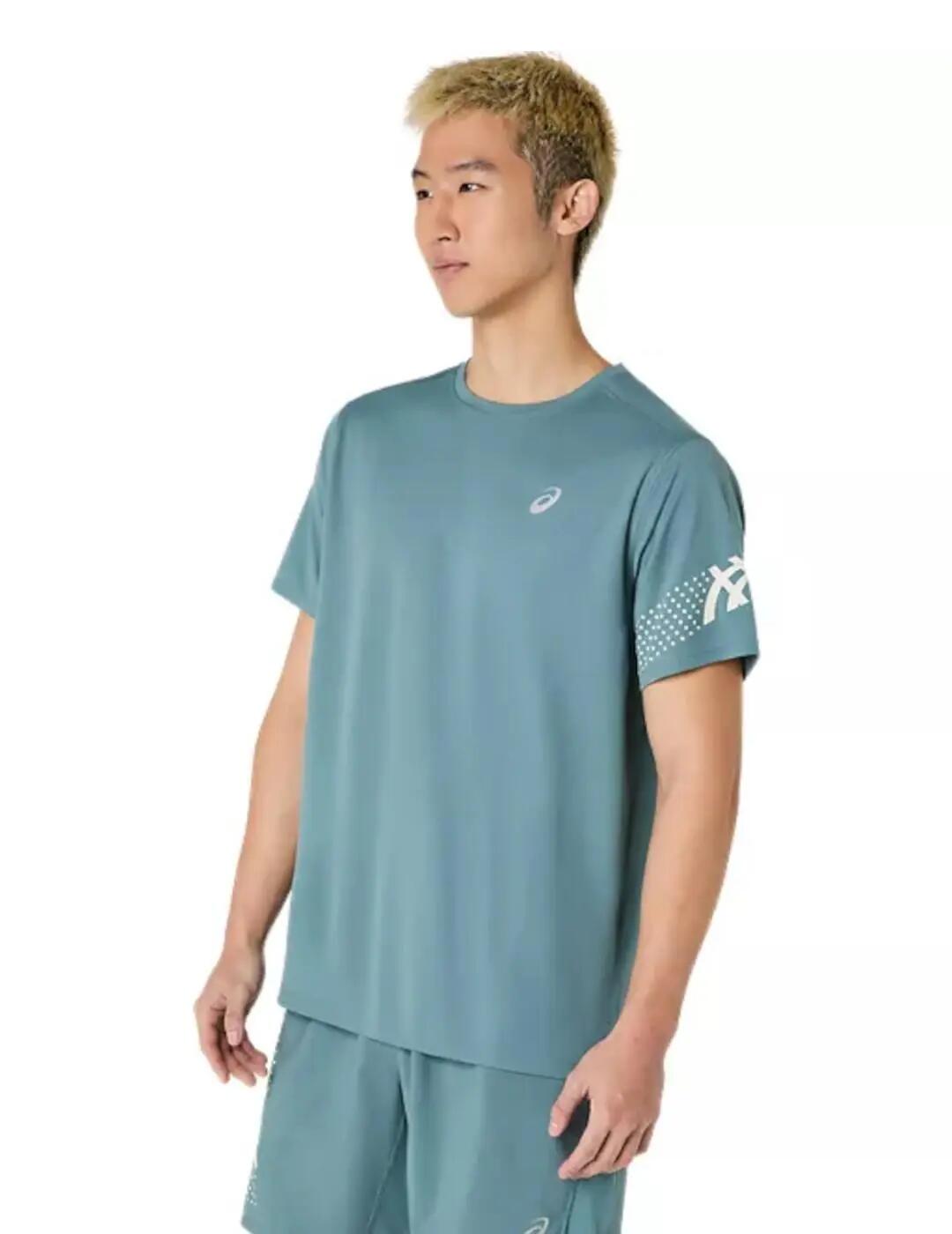T-shirt à manches courtes pour hommes Asics Asics icon Vert. 2/5
