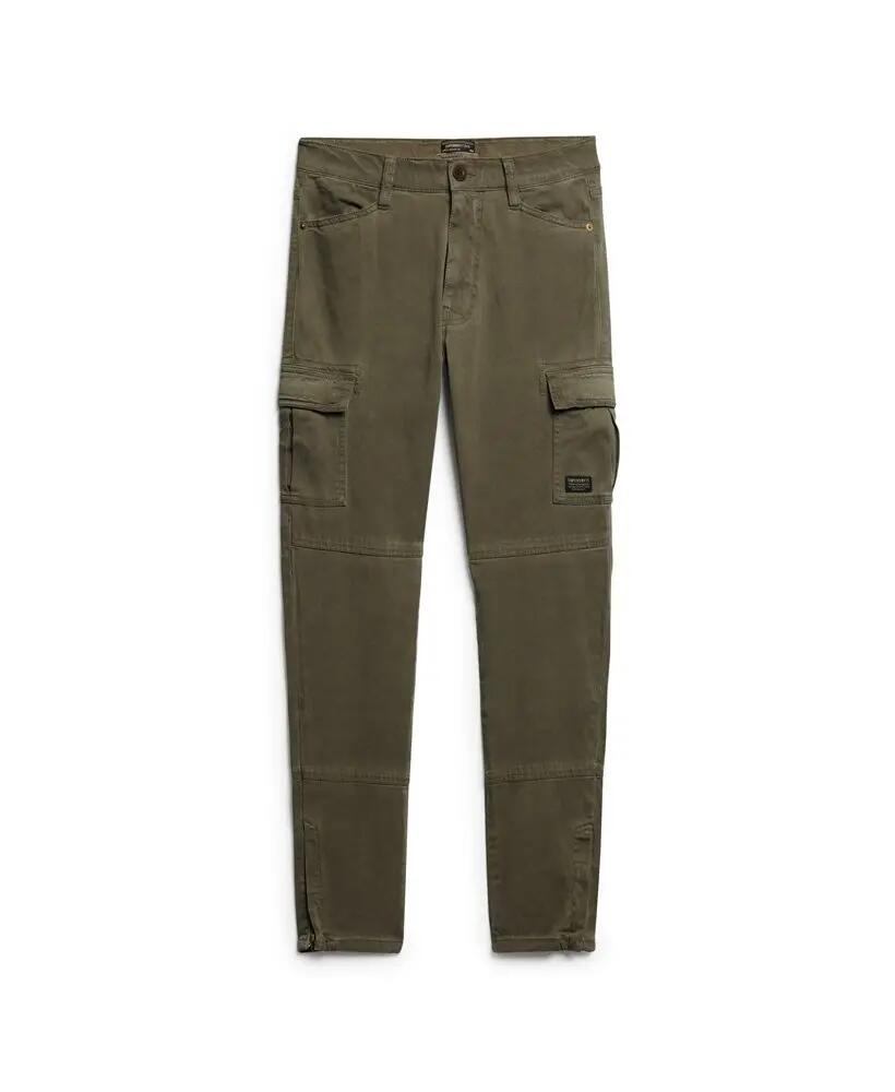 superdry Skinny Fit Cargo Broek van Tencel™ – Worn Khaki Green 7/7