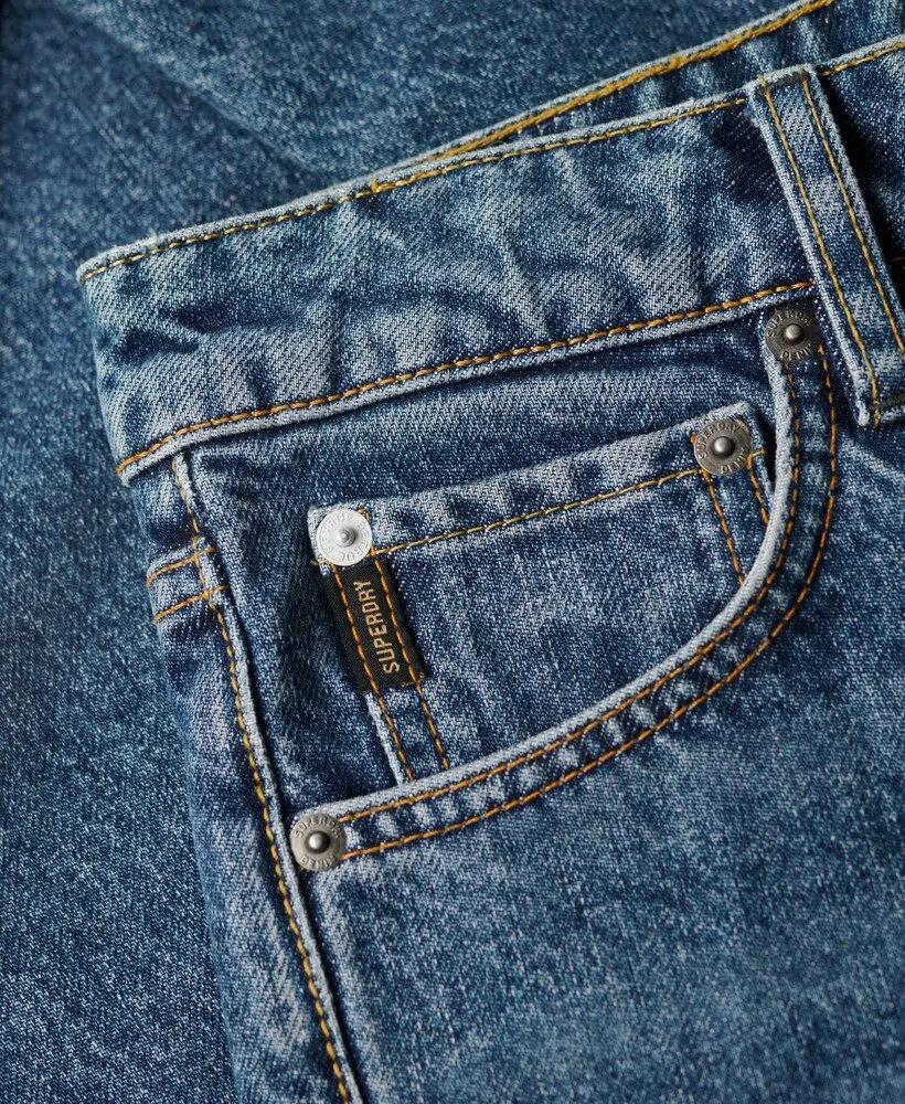 superdry Jeansy wide leg o średnim stanie z bawełny organicznej 7/7
