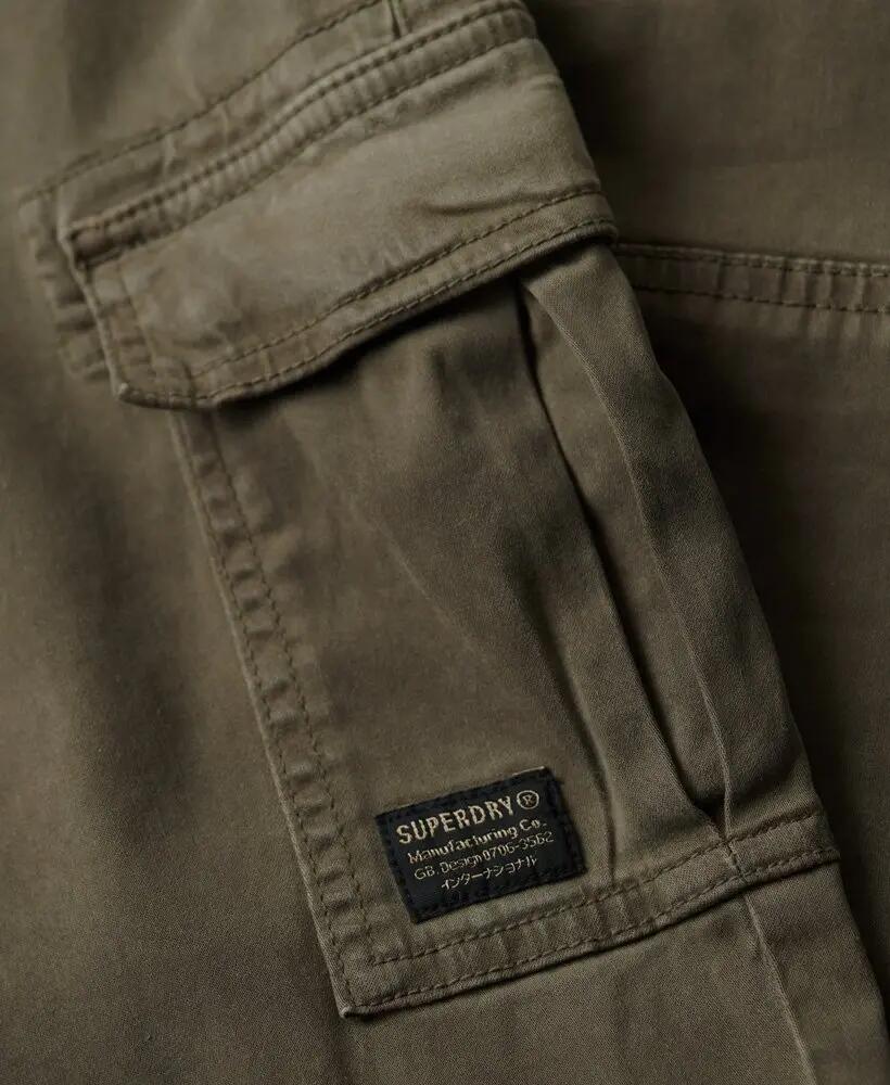 superdry Skinny Fit Cargo Broek van Tencel™ – Worn Khaki Green 6/7