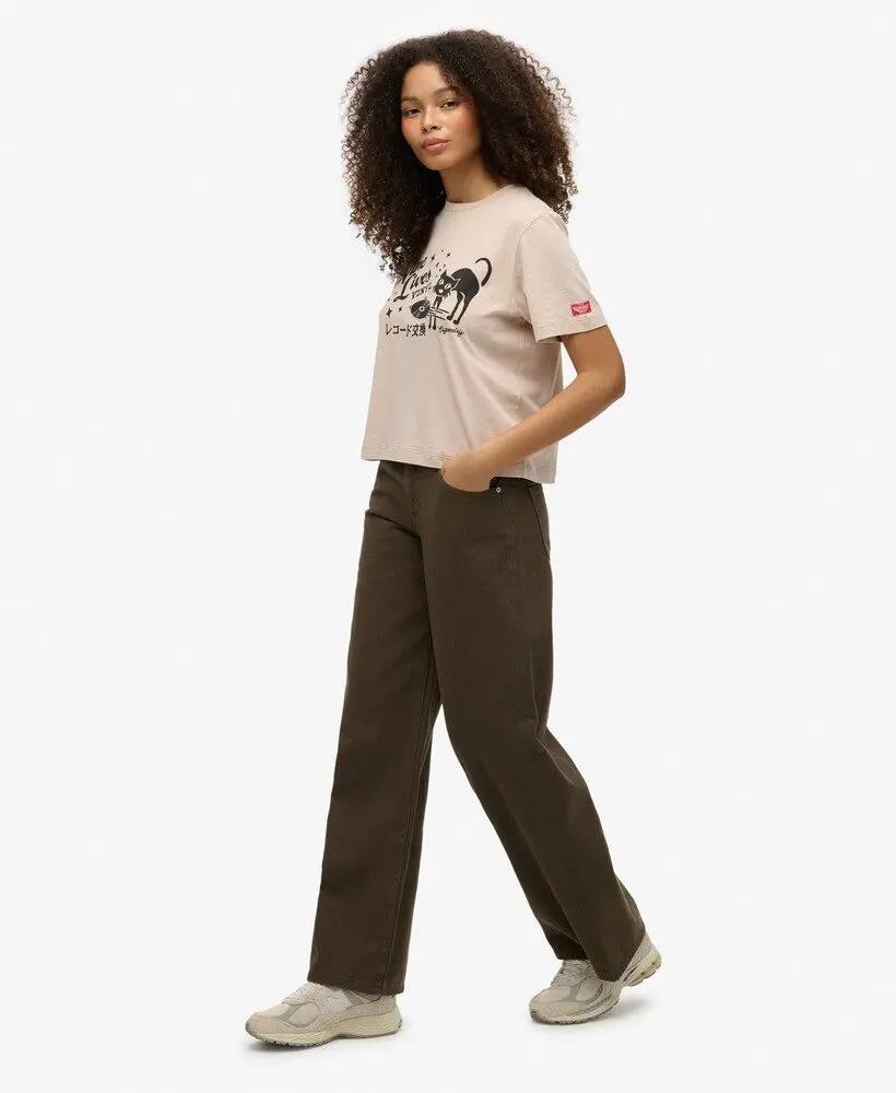superdry Mid Rise Baggy Pants – Ajuste largo, 100% algodão 5/6