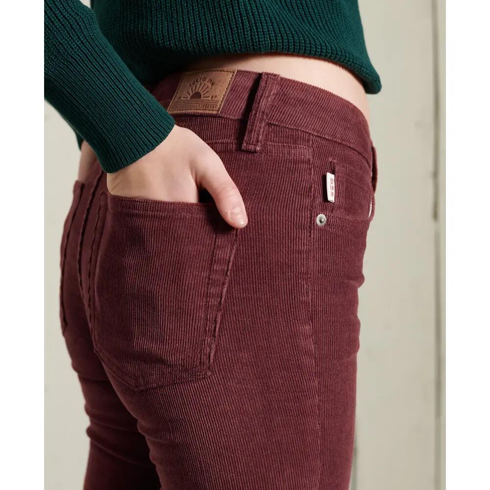 superdry Vaqueros Mid Rise Slim Cord Flare 4/6