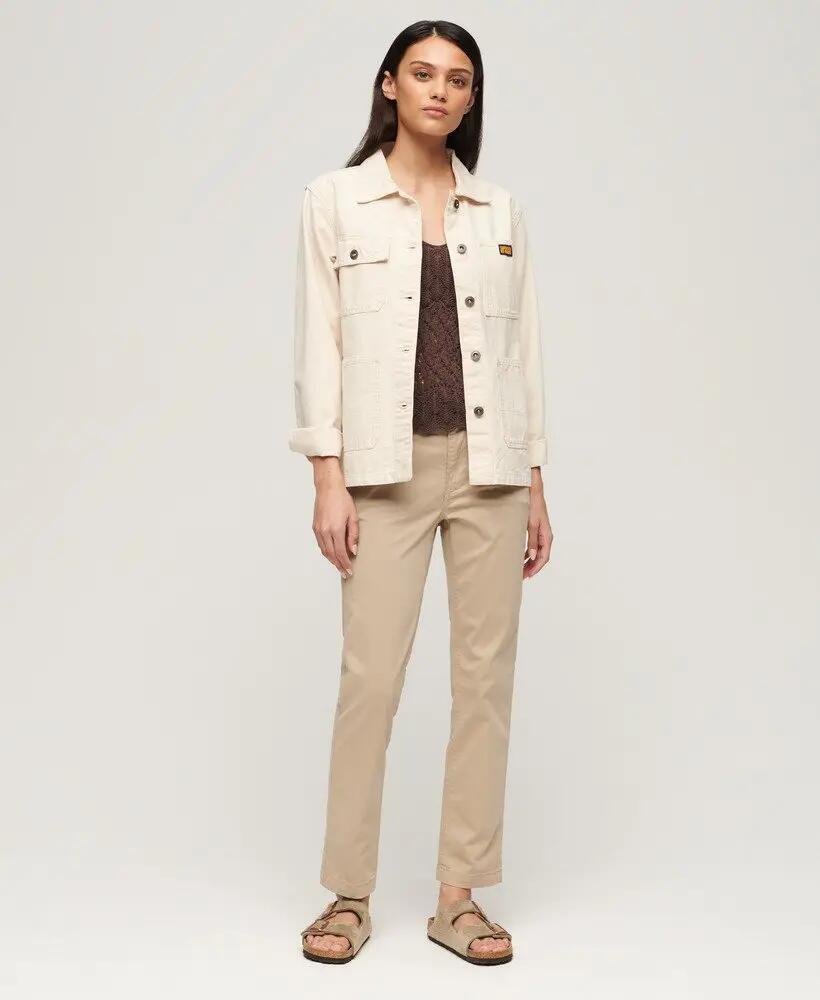 superdry Chino Mid Rise donna in cotone elasticizzato 6/7