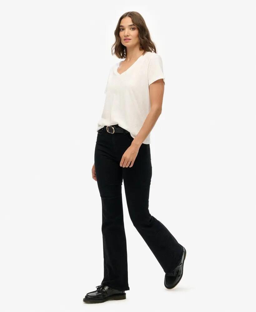 superdry Mid Rise Flare jeans van biologisch katoen - Zwart 5/7