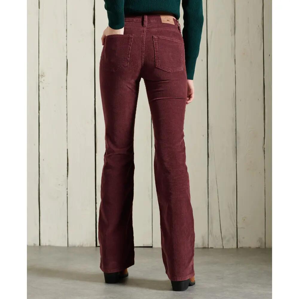 superdry Vaqueros Mid Rise Slim Cord Flare 3/6