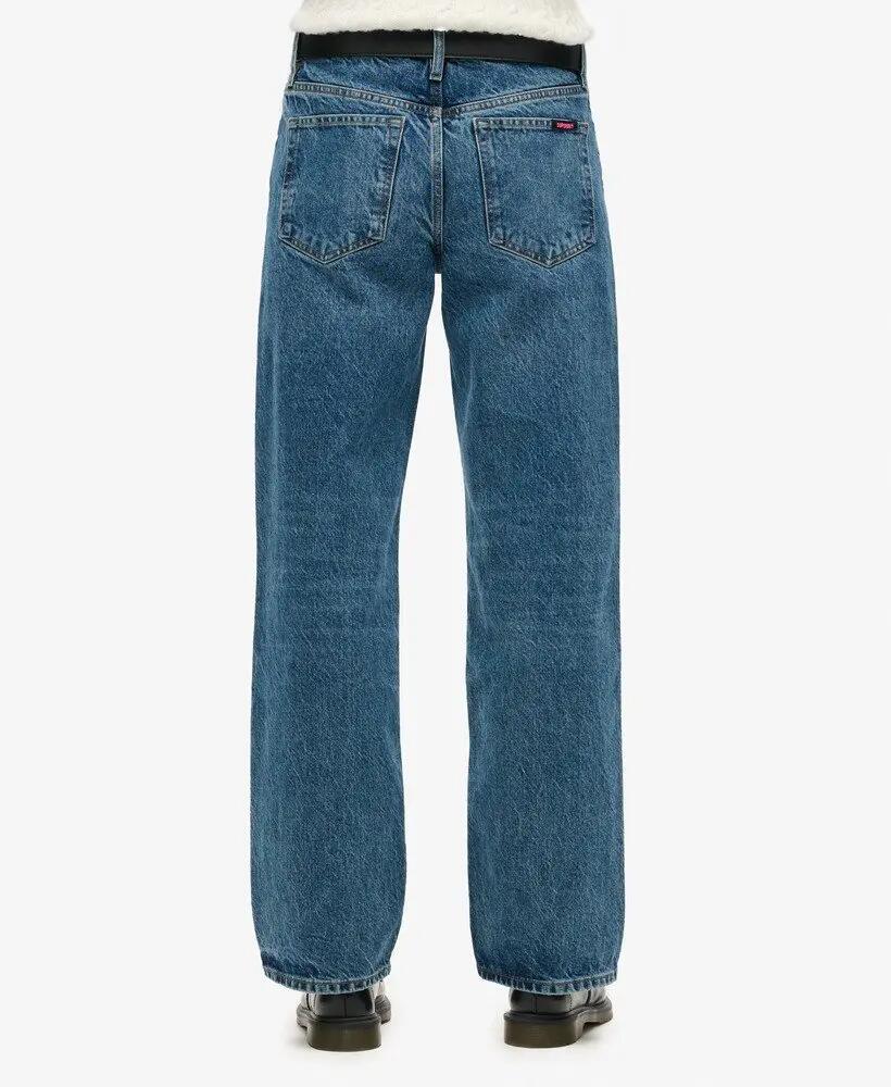 superdry Jeansy wide leg o średnim stanie z bawełny organicznej 3/7
