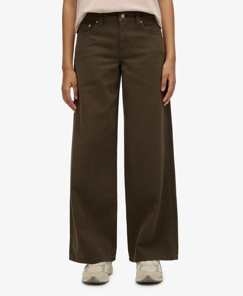 superdry Mid Rise Baggy Pants – Ajuste largo, 100% algodão 3/6