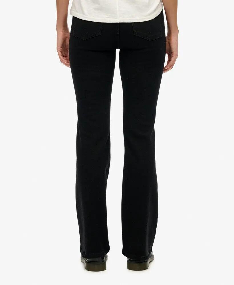 superdry Mid Rise Flare jeans van biologisch katoen - Zwart 4/7