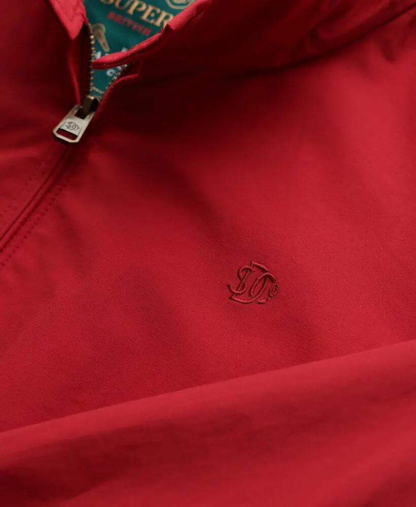 superdry Classic Harrington Jacket – Relaxed Fit, Chilli Pepper Red 7/7