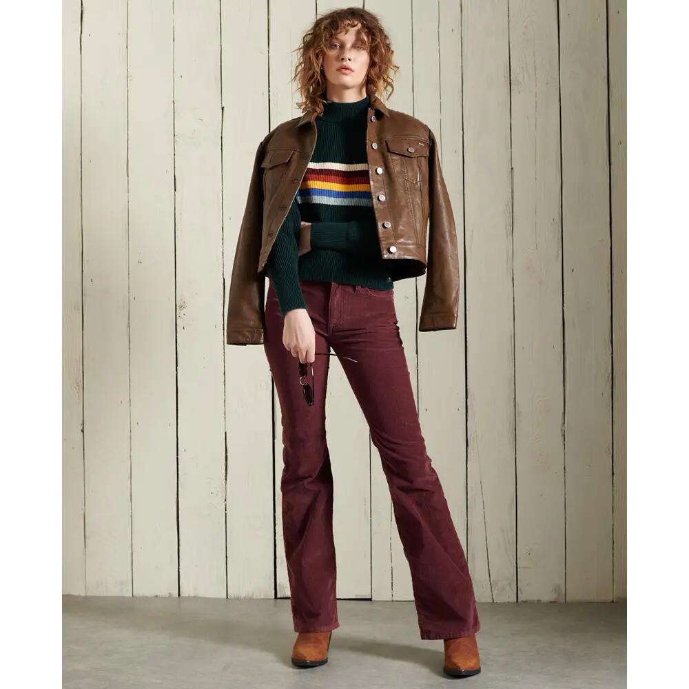 superdry Vaqueros Mid Rise Slim Cord Flare 2/6
