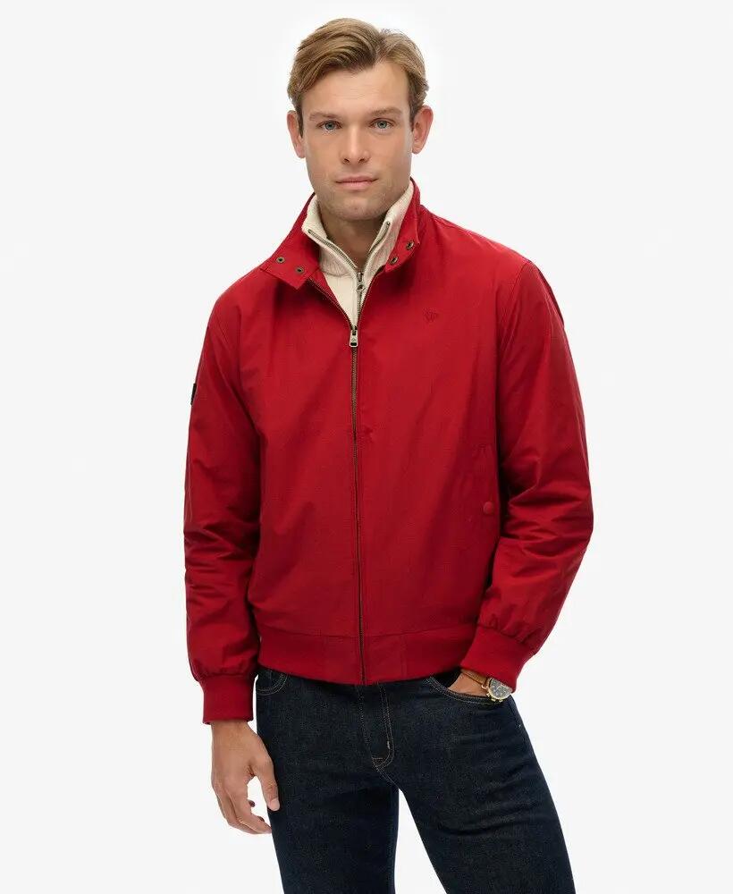 superdry Classic Harrington Jacket – Relaxed Fit, Chilli Pepper Red 6/7