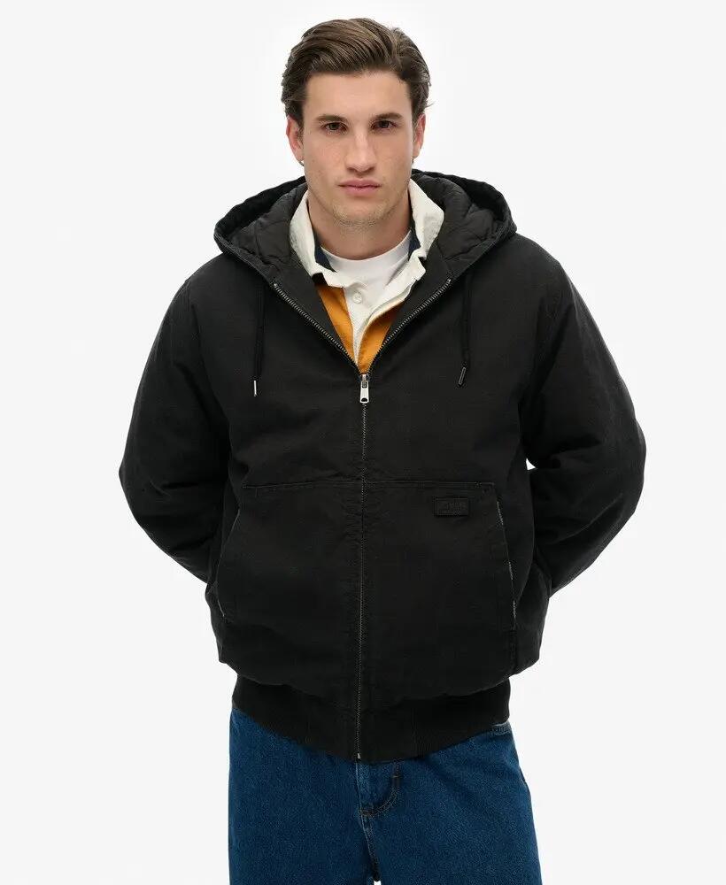 superdry Casaco com capuz Canvas Surplus em algodão com forro acolchoado 5/7
