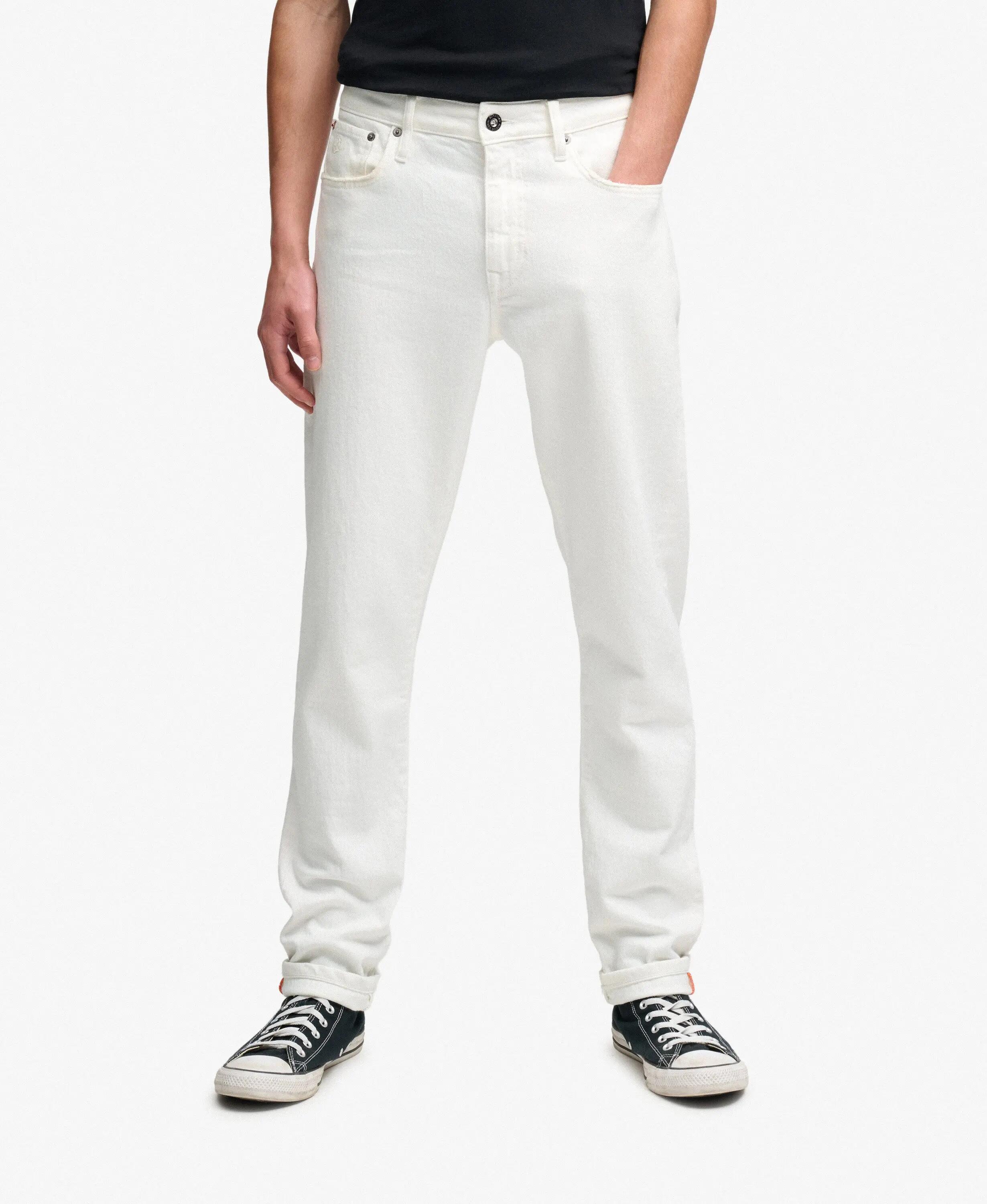 superdry Jeans slim vintage em algodão orgânico OFF WHITE 3/5