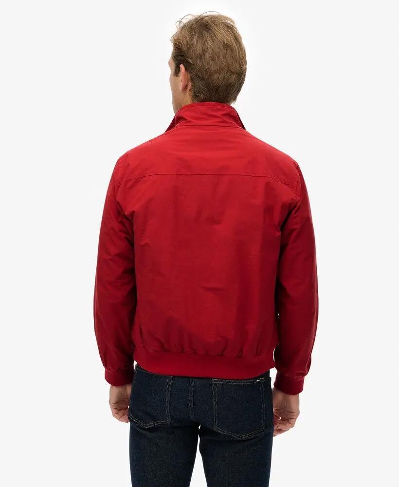 superdry Classic Harrington Jacket – Relaxed Fit, Chilli Pepper Red 5/7