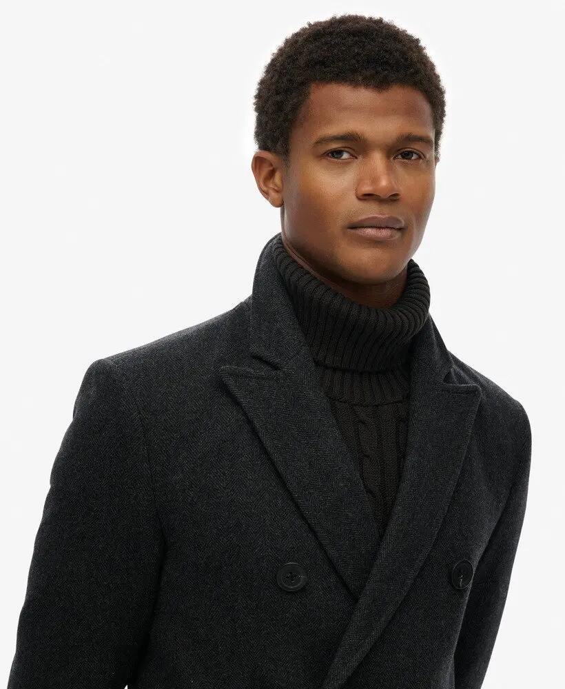 superdry The Merchant Store - Town Coat, tecido rico em lã, slim fit 5/7