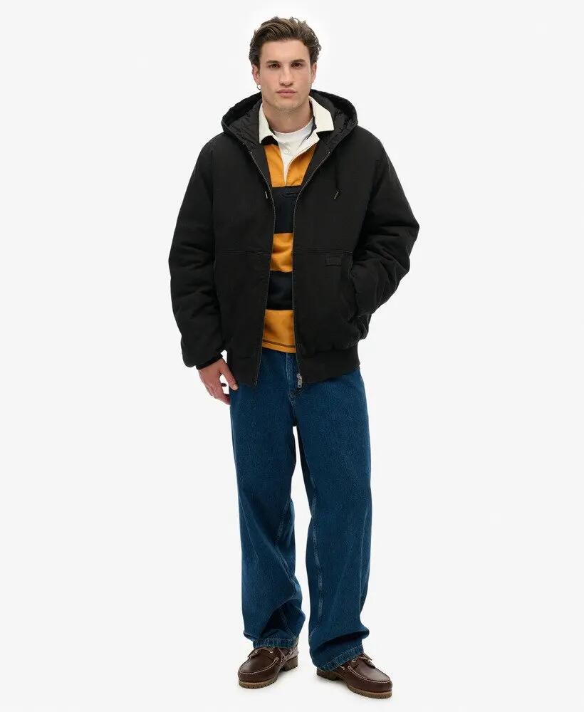 superdry Casaco com capuz Canvas Surplus em algodão com forro acolchoado 3/7