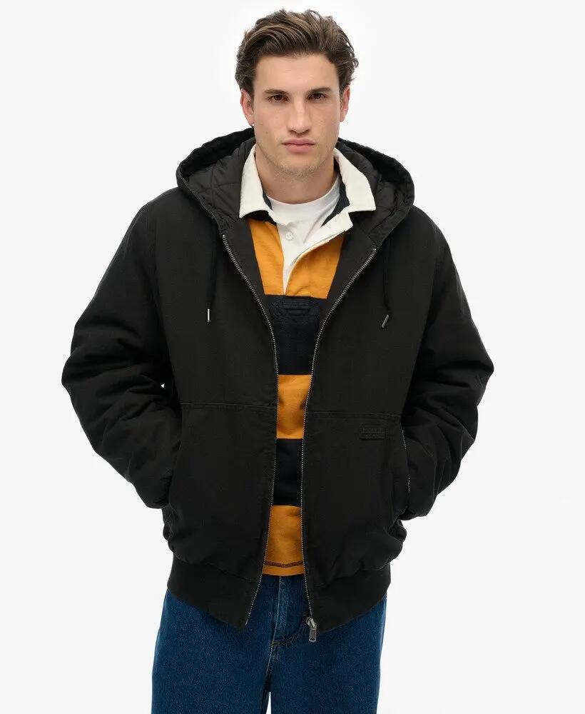 superdry Casaco com capuz Canvas Surplus em algodão com forro acolchoado 2/7