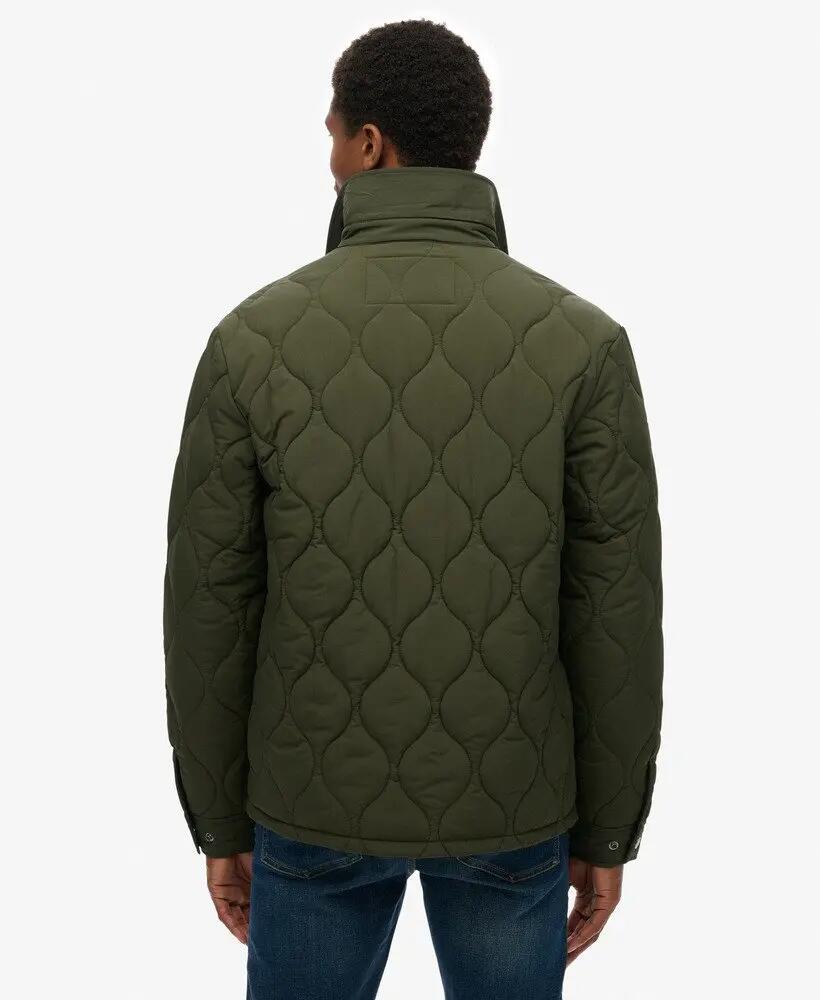 superdry Surplus Liner Overshirt in nylon riciclato – Olive Green 5/6