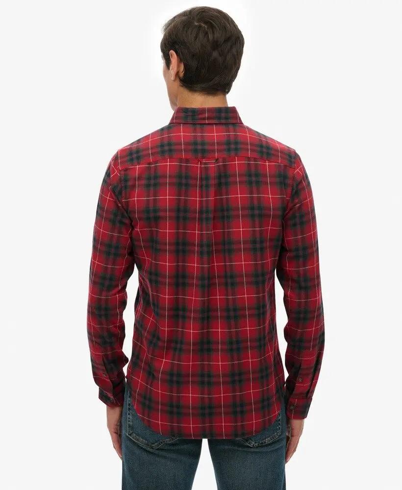 superdry Camisa Vintage Check 100% algodão — Hoxton Check Red 5/7