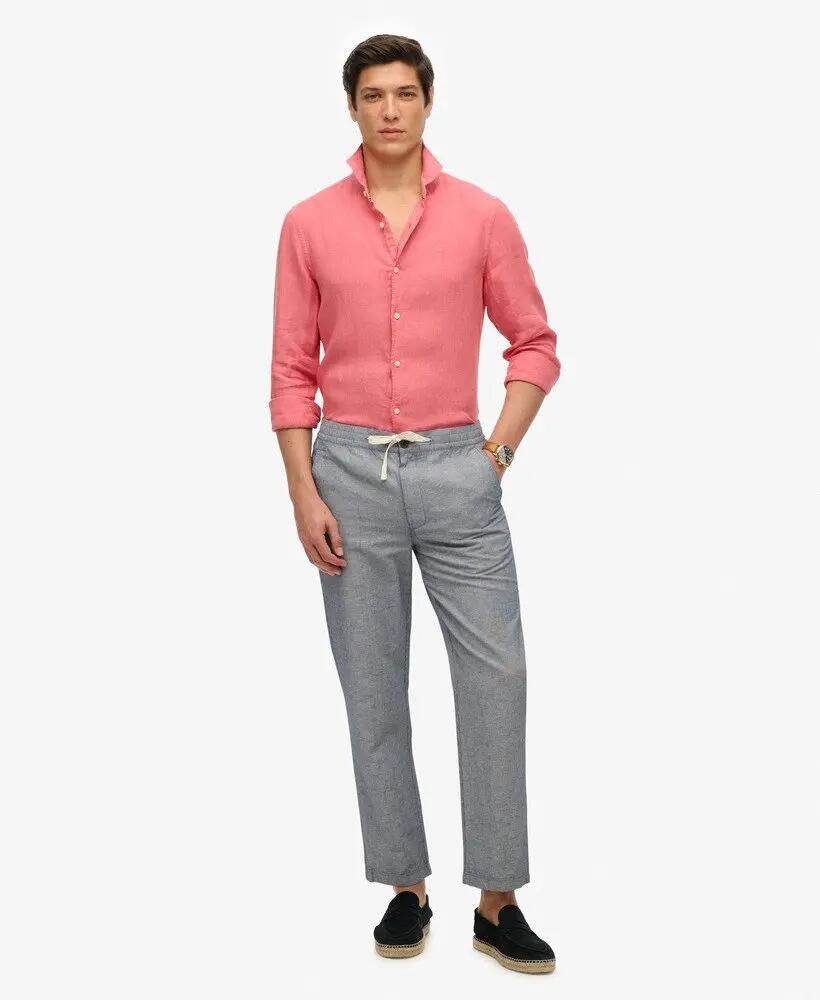 superdry Camicia in lino ricamata Vacation – Taglio relaxed 2/5