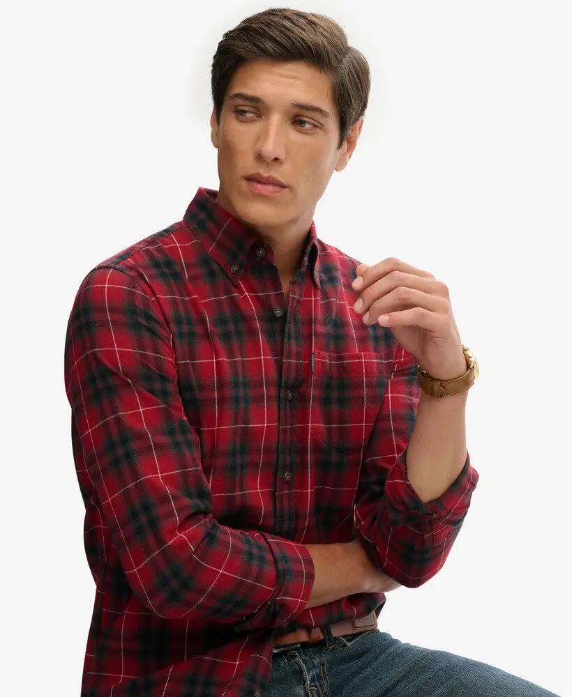 superdry Camisa Vintage Check 100% algodão — Hoxton Check Red 2/7