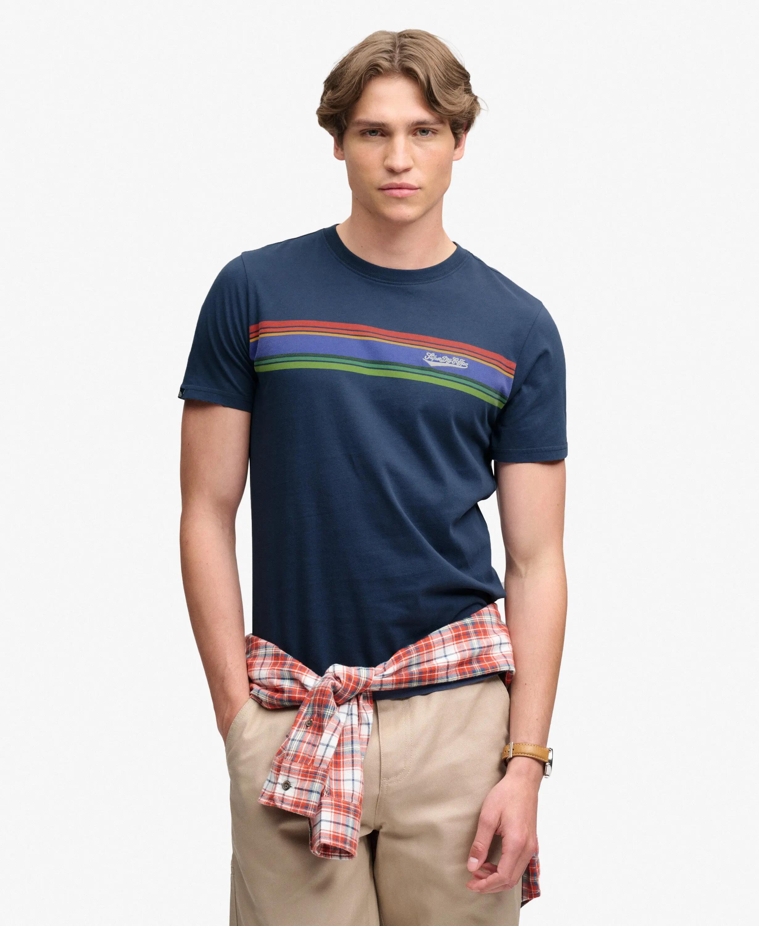superdry T-shirt Outdoor Stripe Logo coupe Relaxed 2/7