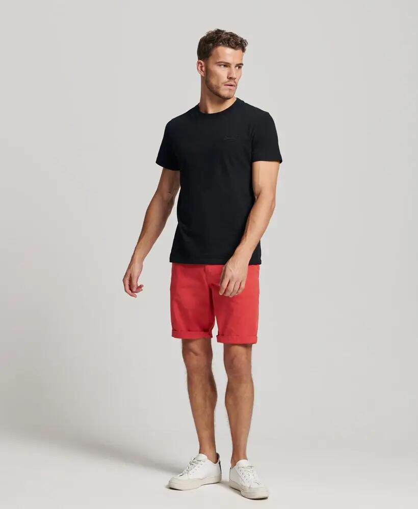 superdry Vintage International Chino Shorts slim fit Cayenne Pink 5/5