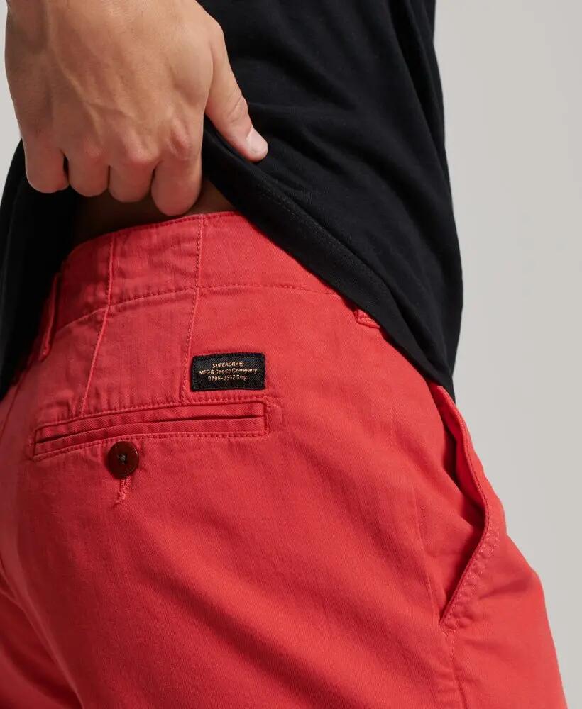 superdry Vintage International Chino Shorts slim fit Cayenne Pink 4/5