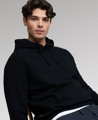 Superdry essential sd co logo hoodie — relaxed fit, 60% katoen 40% gerecycled