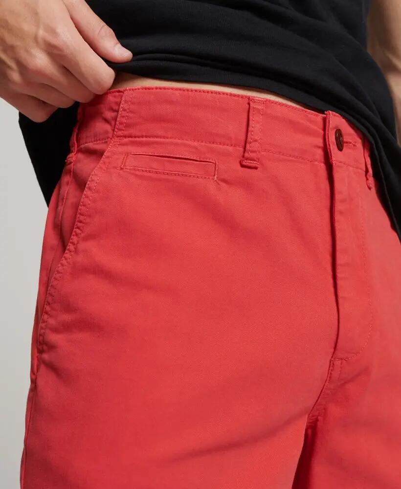 superdry Vintage International Chino Shorts slim fit Cayenne Pink 3/5