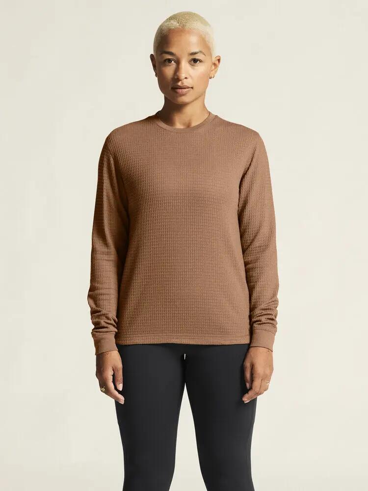 craft Wool Waffle RN W T-shirt de mangas compridas em lyocell e lã 7/7
