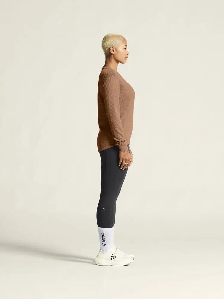 craft Wool Waffle RN W T-shirt de mangas compridas em lyocell e lã 6/7