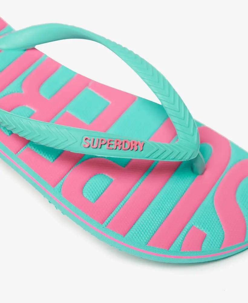 superdry Vintage Flip Flops en caoutchouc — couleur AQUA 7/7