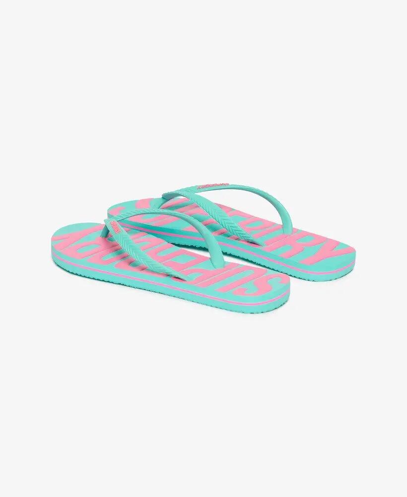 superdry Vintage Flip Flops en caoutchouc — couleur AQUA 4/7