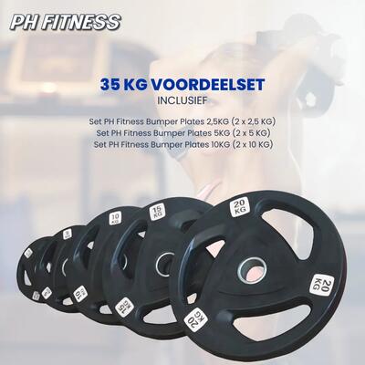 Olympische tri grip halterschijvensets 50 mm